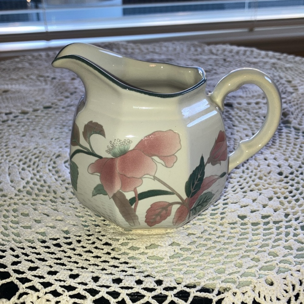 Mikasa “silk flowers” vintage creamer or small jug, floral